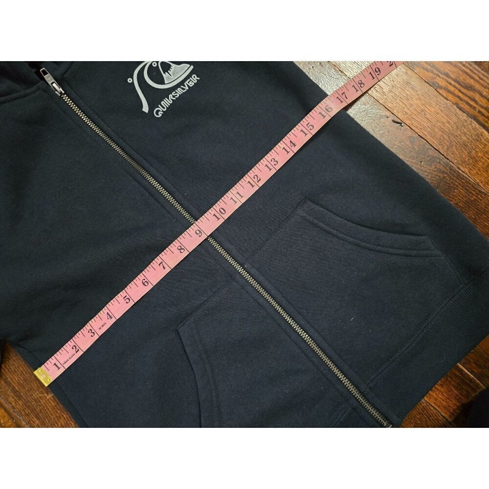 Quiksilver Black Surf Hoodie Sweatshirt Medium - Picture 10 of 12